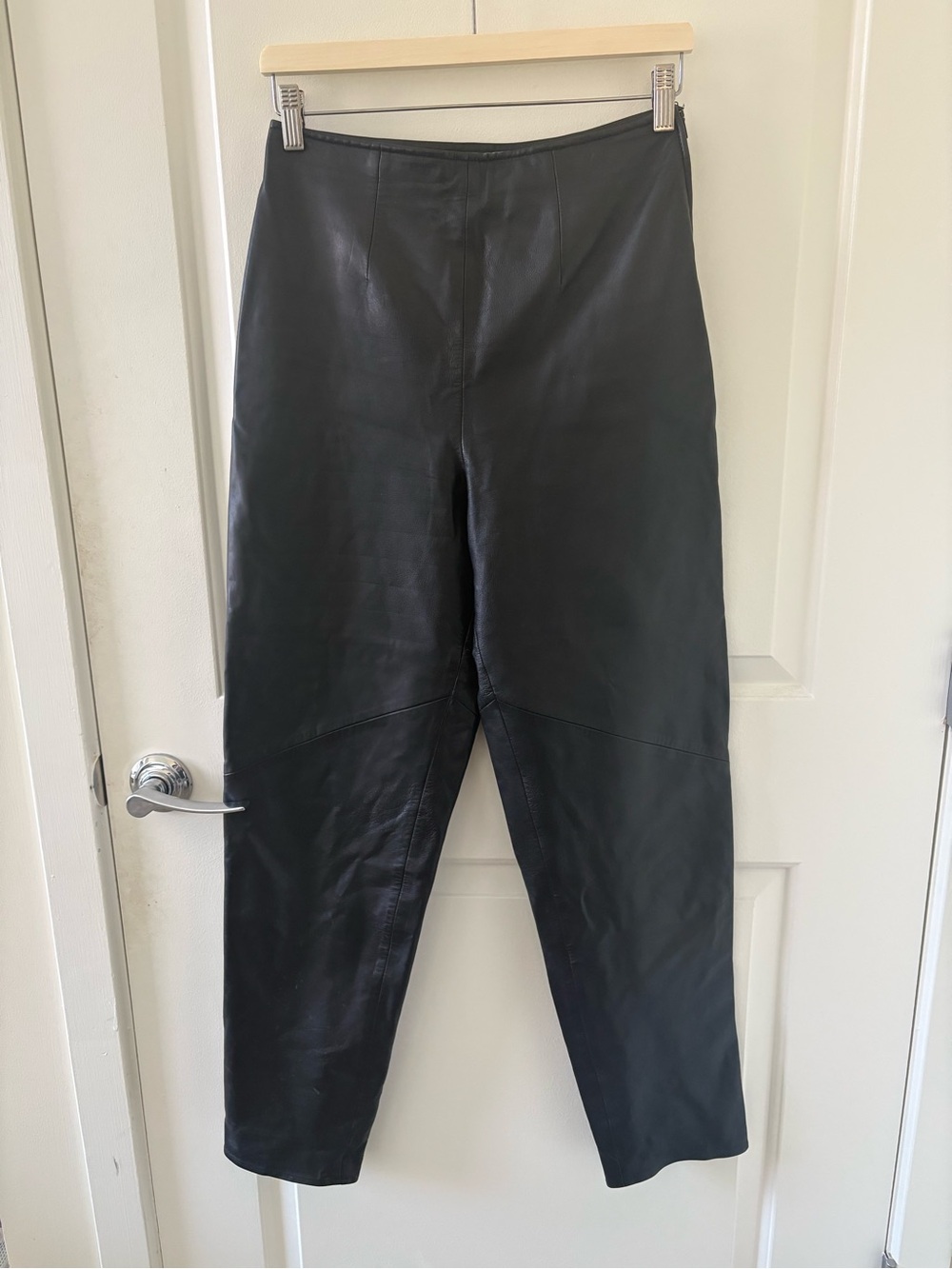 Vintage Black Leather Pants (100% Leather)